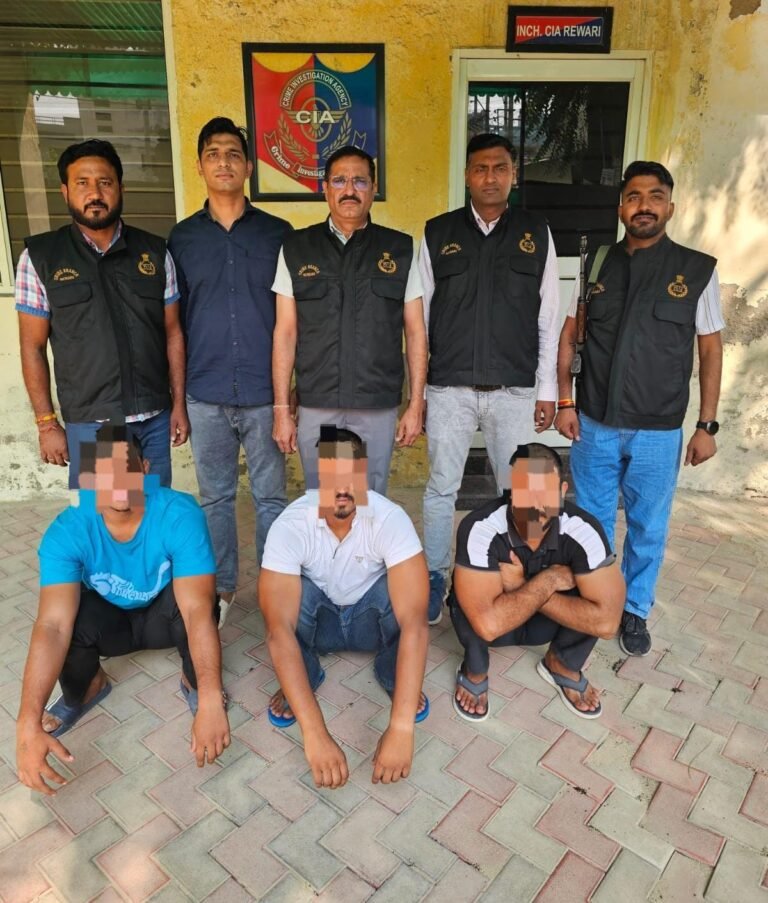 रेवाड़ी पुलिस को मिली एक और बड़ी सफलता: गोकलपुर के पास हुए दोहरे हत्याकांड मामले में तीन और आरोपी गिरफ्तार भी