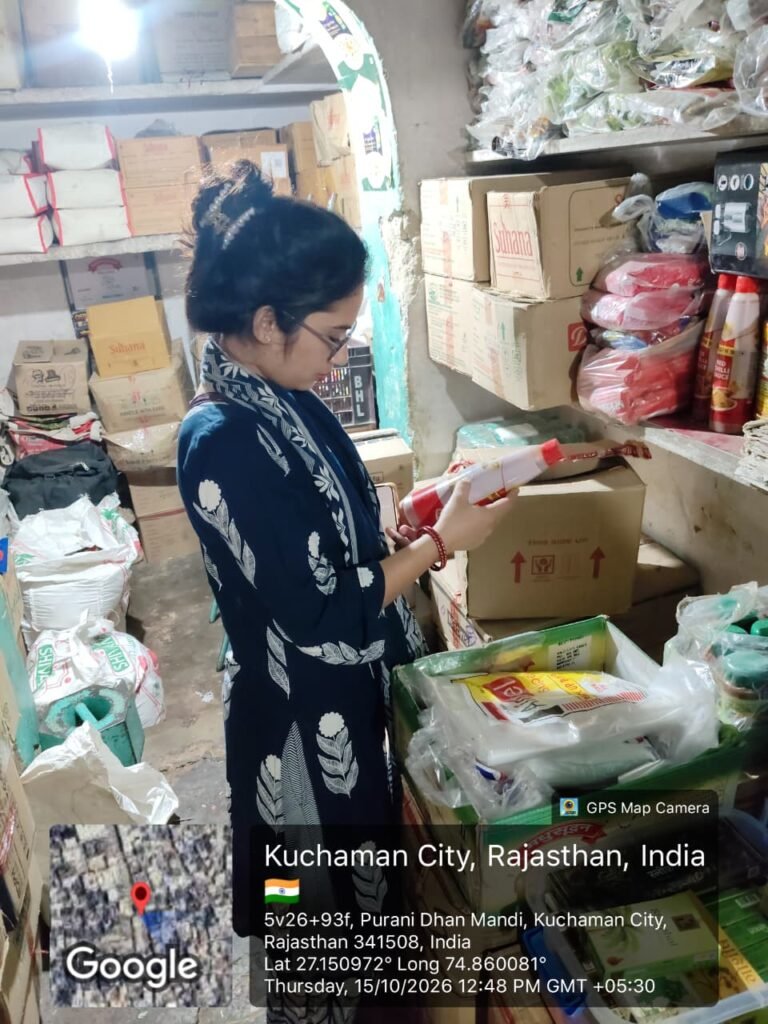 खाद्य सुरक्षा विभाग की बड़ी कार्रवाई, 67 किलो खाद्य सामग्री करवाई नष्ट