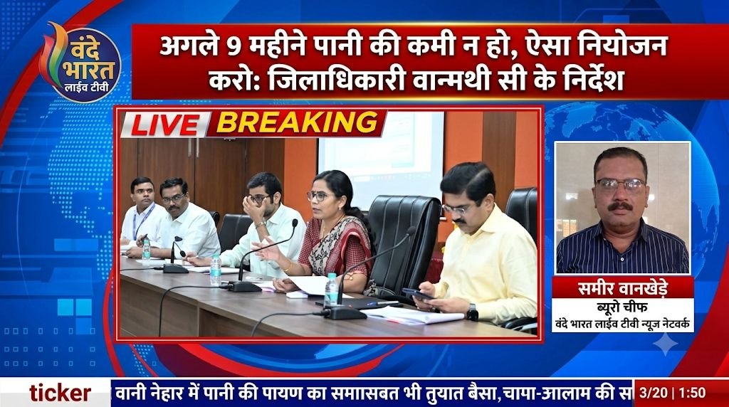 अगले 9 महीने पानी की कमी न हो, ऐसा नियोजन करो: जिलाधिकारी वान्मथी सी के निर्देश - वर्धा, महाराष्ट्र