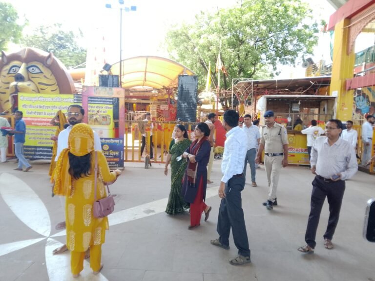 जिला रिपोर्टर सुरेश चौहान आगर मालवा मध्य प्रदेश नवरात्रि से पहले प्रशासन अलर्ट, मां बगलामुखी धाम की व्यवस्थाओं का निरीक्षण दर्शन, सुरक्षा और भीड़ प्रबंधन पर जोर; अपर कलेक्टर डॉ. शा