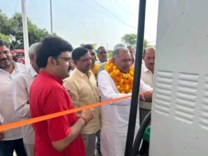 तावडू मे विधायक तेजपाल तवर ने किया पेट्रोल पंप का उद्घाटन