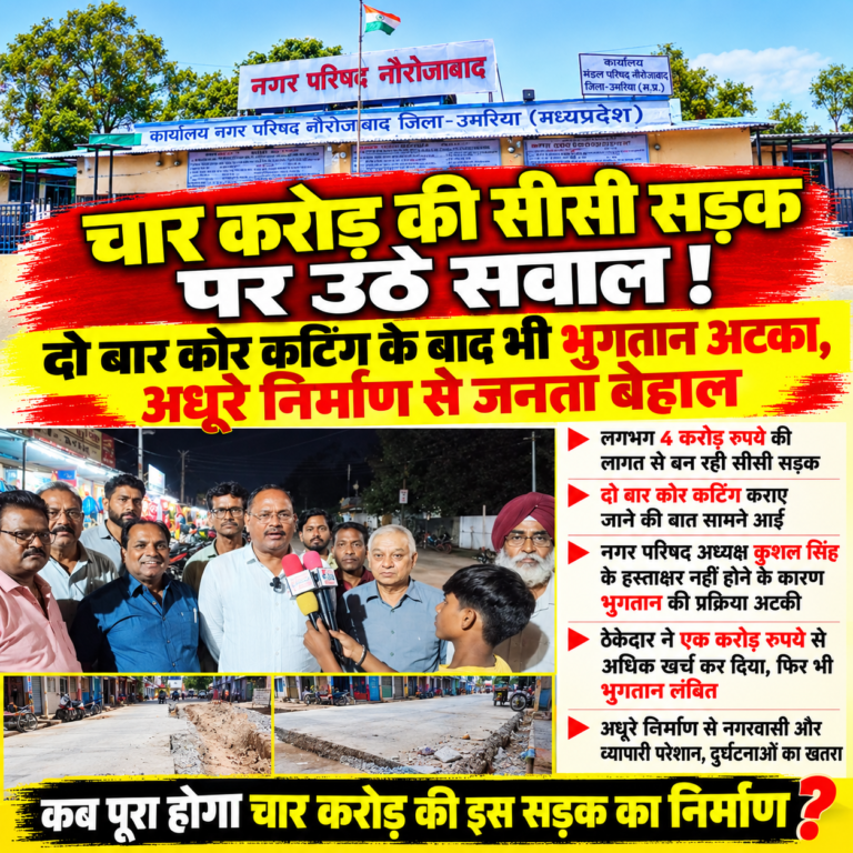 नगर परिषद अध्यक्ष कुशल सिंह के हस्ताक्षर नहीं होने के कारण भुगतान की प्रक्रिया आगे नहीं बढ़ पा रही है