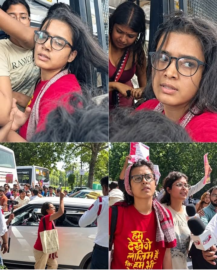 जंतर मंतर पर लोकतांत्रिक तरिकेसे आवाज ऊठानेवालो छात्रा को किया पुलिस द्वारा डिटेन.!