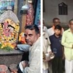शस्त्र पुजन के अवसर पर तेजाजी मंदिर में किया शस्त्र भेंट