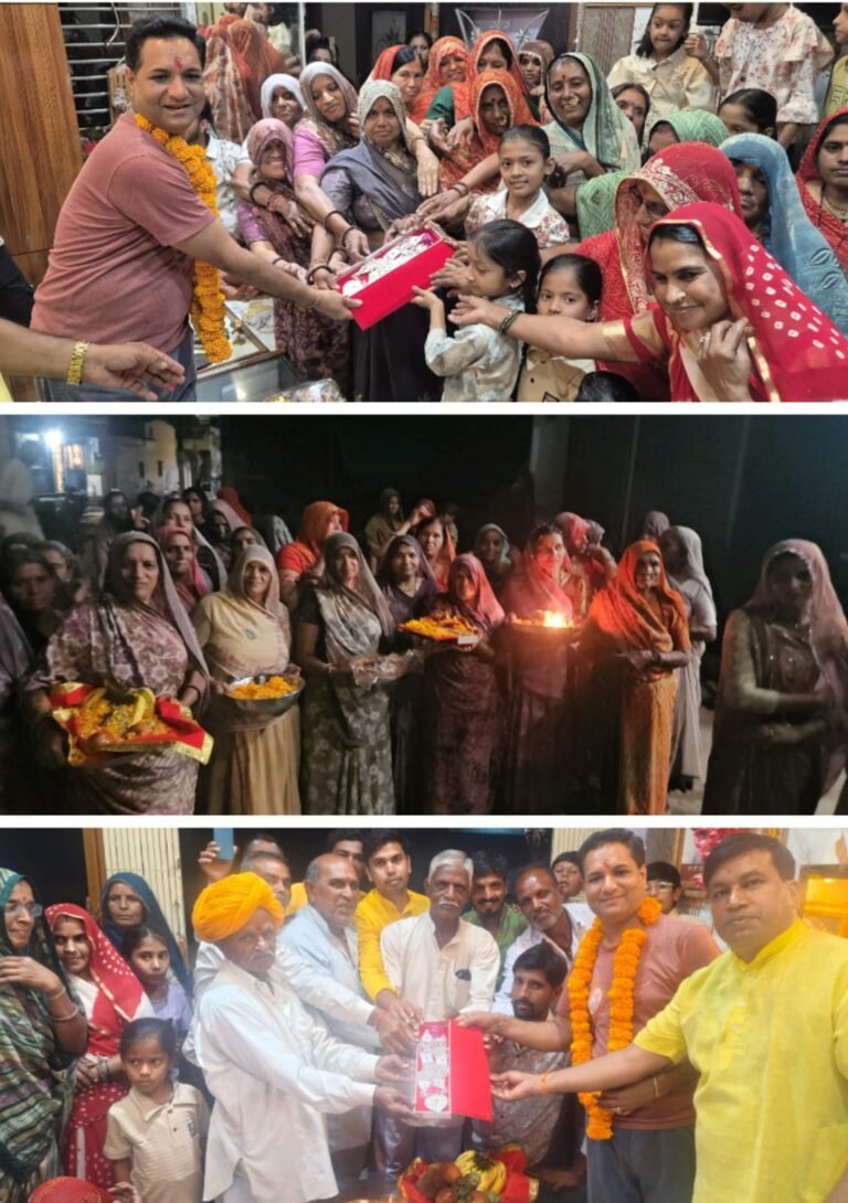 प्राचीन मंदिर में शिव शक्ति महिला मंडल सहित अन्य महिलाओं के दान सहयोग से मातारानी को चढ़ाया तोड़ा हार