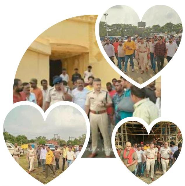 कतरास दुर्गापूजा पंडाल का ग्रामीण एसपी ने किया निरीक्षण, सुरक्षा व्यवस्था को किया अलर्ट