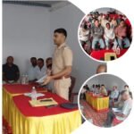 जोगता थाना के प्रांगण में दुर्गा पूजा की सुरक्षा को लेकर शांति समिति की बैठक हुई