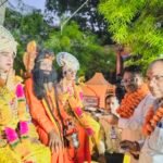 कांठ में धूमधाम से निकली श्रीराम बारात, आकर्षण का केंद्र रहा भगवान श्रीराम का सिंहासन