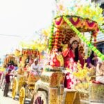 कांठ में धूमधाम से निकाली भव्य विशाल कलश शोभायात्रा, झांकियां ने किया मंत्र मुग्ध