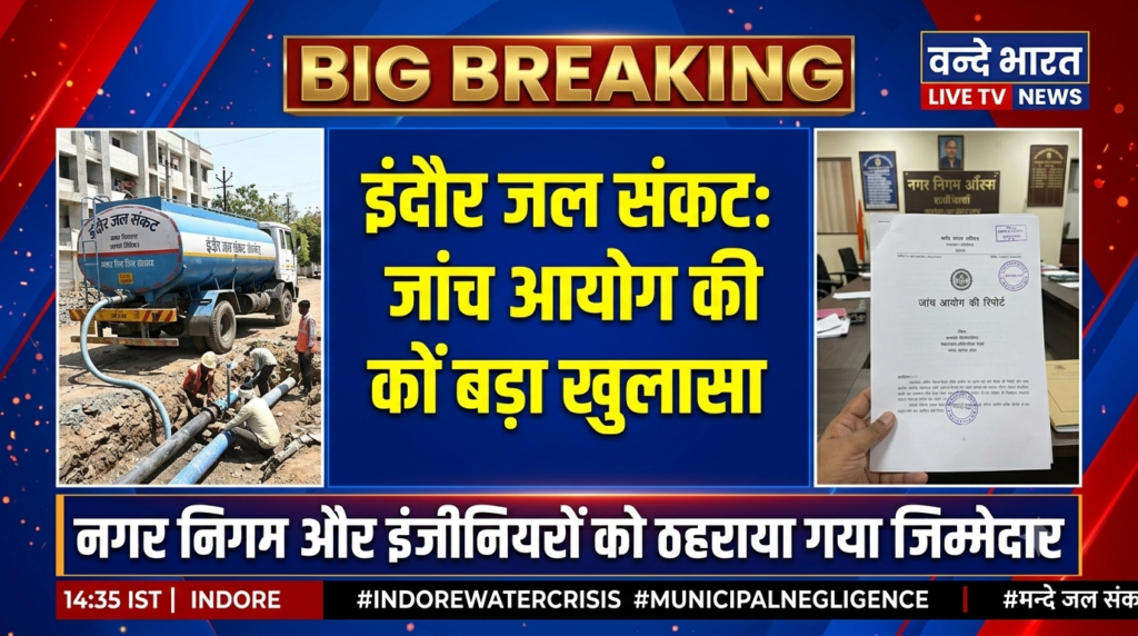 इंदौर जल संकट: जांच आयोग की रिपोर्ट में बड़ा खुलासा, नगर निगम और अधिकारियों की लापरवाही से गहराया था संकट 1 इंदौर जल संकट: जांच आयोग की रिपोर्ट में बड़ा खुलासा, नगर निगम और अधिकारियों की लापरवाही से गहराया था संकट - इन्दौर, मध्य प्रदेश