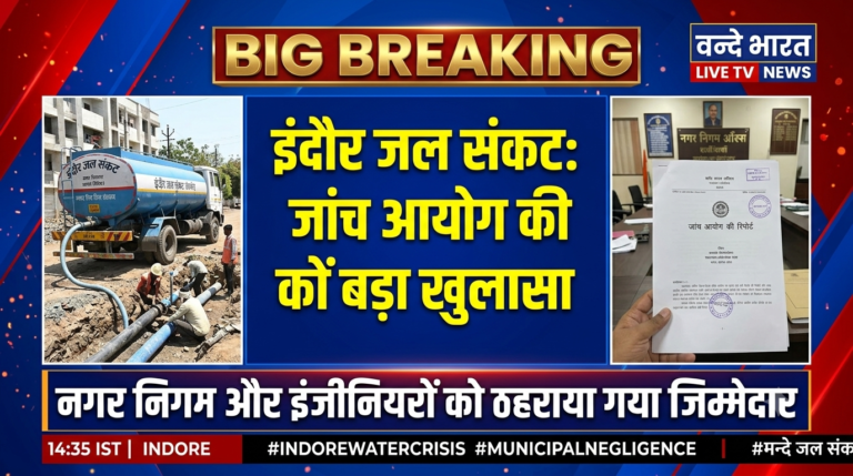 इंदौर जल संकट: जांच आयोग की रिपोर्ट में बड़ा खुलासा, नगर निगम और अधिकारियों की लापरवाही से गहराया था संकट