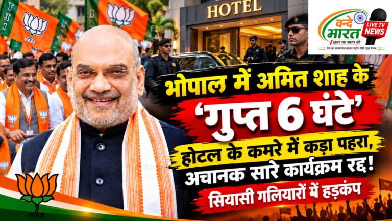 ​भोपाल में अमित शाह के ‘गुप्त 6 घंटे’: होटल के कमरे में कड़ा पहरा, अचानक सारे कार्यक्रम रद्द! सियासी गलियारों में हड़कंप
