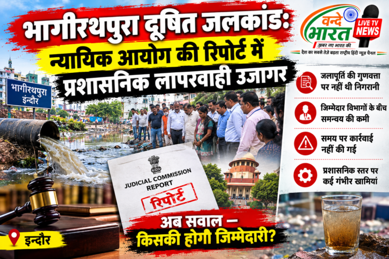 भागीरथपुरा दूषित जलकांड: न्यायिक आयोग की रिपोर्ट में प्रशासनिक लापरवाही उजागर