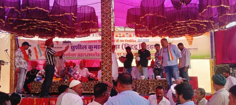 श्री विजयनगर में नगर पालिका अध्यक्ष सुशील कुमार मिड्ढा (बिट्टू मिड्ढा) ने ग्रहण किया कार्यभार, दीपावली से पहले सफाई व्यवस्था सुधारने पर रहेगा जोर