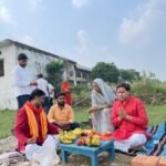 आज विपिन कुमार पाठक ने अपने पैतृक गाँव ओदार, वाराणसी स्थित माँ राधिका इंटर कॉलेज में इंडोर स्पोर्ट स्टेडियम के निर्माण हेतु भूमि पूजन किया