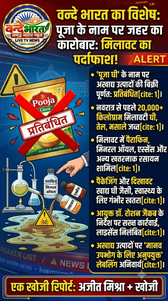 पूजा के नाम पर बिकने वाले घी पर यूपी में रोक; निर्माण, भंडारण और बिक्री पर पाबंदी 1 पूजा के नाम पर बिकने वाले घी पर यूपी में रोक; निर्माण, भंडारण और बिक्री पर पाबंदी - BASTI, उत्तर प्रदेश