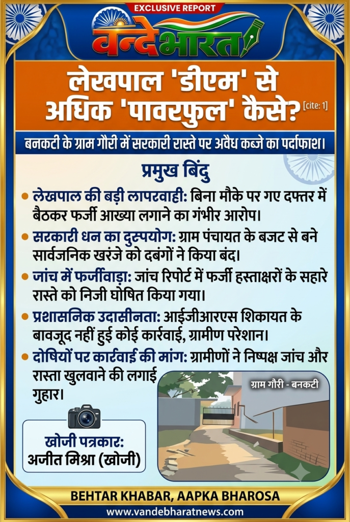 "डीएम के आदेश पर भारी लेखपाल की कलम, कागजी रिपोर्टिंग से बंद हुआ सरकारी रास्ता!" 1 "डीएम के आदेश पर भारी लेखपाल की कलम, कागजी रिपोर्टिंग से बंद हुआ सरकारी रास्ता!" - BASTI, उत्तर प्रदेश