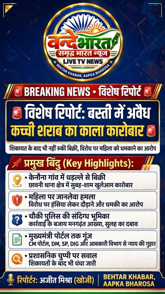 केनौना में धड़ल्ले से बिक रही कच्ची शराब: छावनी थाना क्षेत्र के केनौना गांव में सुबह-शाम अवैध शराब की बिक्री का मामला गरमाया, पीड़ित महिला ने एसपी और मुख्यमंत्री पोर्टल से लगाई गुह 1 केनौना में धड़ल्ले से बिक रही कच्ची शराब: छावनी थाना क्षेत्र के केनौना गांव में सुबह-शाम अवैध शराब की बिक्री का मामला गरमाया, पीड़ित महिला ने एसपी और मुख्यमंत्री पोर्टल से लगाई गुह - BASTI, उत्तर प्रदेश