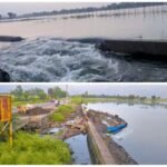 पाली बांध में फटाव से बहा पानी, किसानों में मचा हड़कंप,सूचना के बाद दोपहर में पहुंचा सिंचाई विभाग,