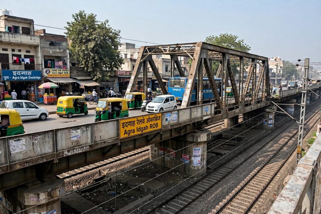 *हेडलाइन: ईदगाह रेलवे ओवरब्रिज 3 महीने के लिए बंद - 1 *हेडलाइन: ईदगाह रेलवे ओवरब्रिज 3 महीने के लिए बंद - - AGRA, उत्तर प्रदेश