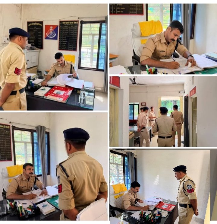 सिंगरौली: पुलिस अधीक्षक सिंगरौली श्री षियाज के.एम. ने चौकी बरका का किया औचक निरीक्षण।