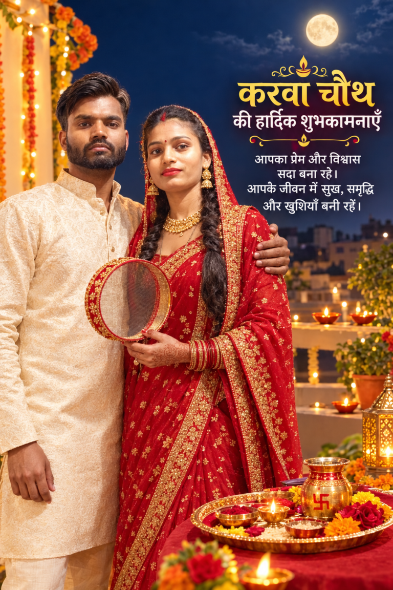 🌙❤️ करवा चौथ की हार्दिक शुभकामनाएँ ❤️🌙