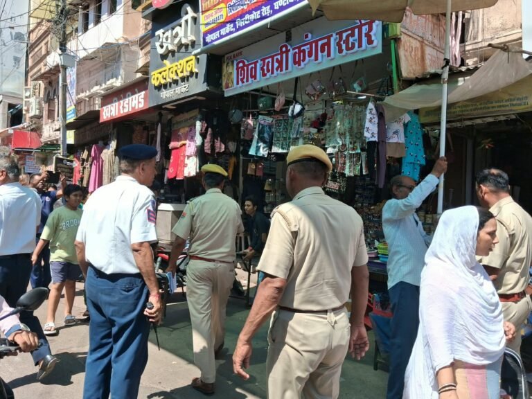 जोधपुर घंटाघर पर अतिक्रमण कार्रवाही