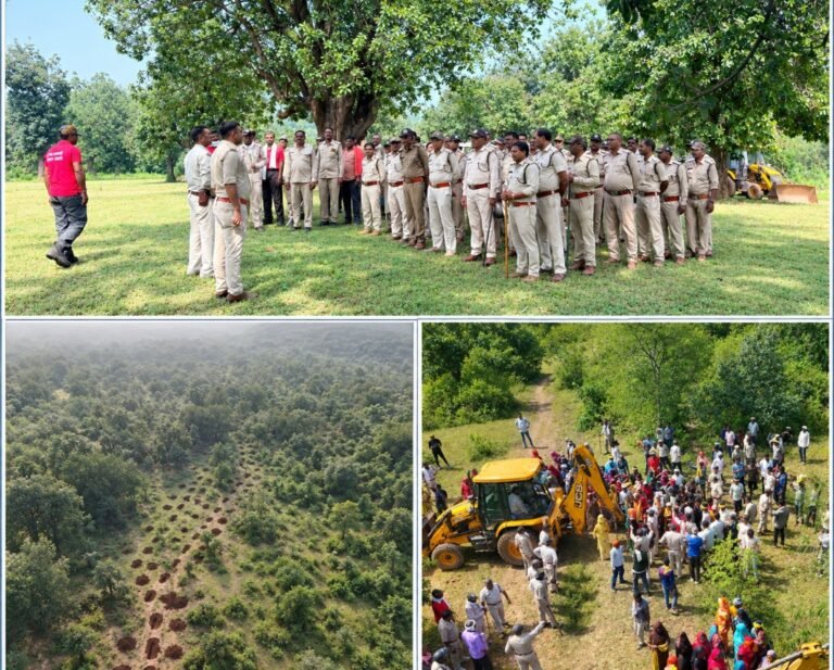 रीठी वन परिक्षेत्र में वन भूमि का अति क्रमण के प्रयास विफल