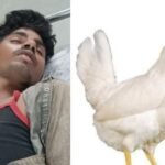 सागर में हैरान करने वाला मामला: युवक ने जिंदा मुर्गा निगलने की कोशिश की