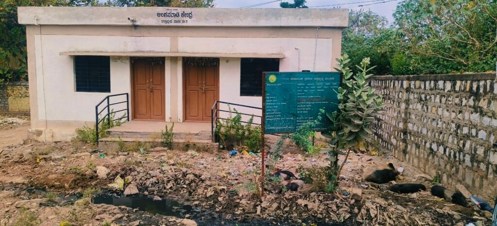 ಸ್ವಂತ ಕಟ್ಟಡವಿದ್ದರೂ ಬಾಡಿಗೆ ಮನೆಯಲ್ಲಿ ಅಂಗನವಾಡಿ. - ಕಲಬುರಗಿ, कर्नाटक