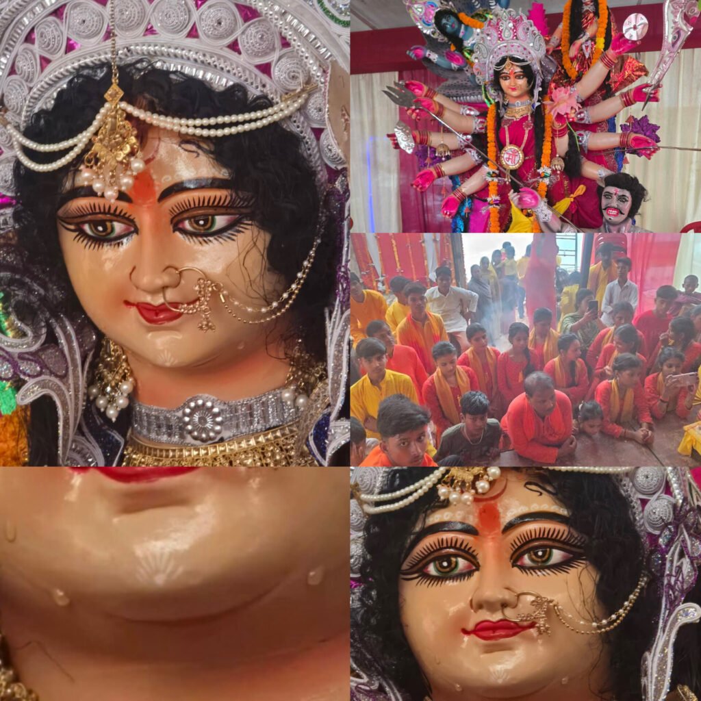 माहुल में मां दुर्गा की प्रतिमा की आंखों से आंसू जैसे निशान दिखने का दावा, भावुक हुए श्रद्धालु 1 माहुल में मां दुर्गा की प्रतिमा की आंखों से आंसू जैसे निशान दिखने का दावा, भावुक हुए श्रद्धालु - AZAMGARH, उत्तर प्रदेश
