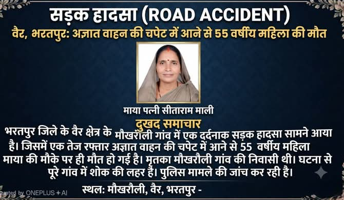 सड़क हादसे में दर्दनाक मौत