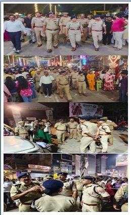 दुर्गा पूजा मेले को लेकर पुलिस अलर्ट, SP ओमवीर सिंह ने रात में किया भ्रमण